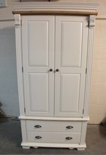 REGENCY PAINTED 2 DOOR 2 DRAWER WARDROBE WHITE BESPOKE SIZES & COLOURS AVAILABLE