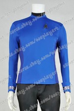 Costume for Star Trek Beyond Commander Spock Science Officer Cosplay Blue Shirt