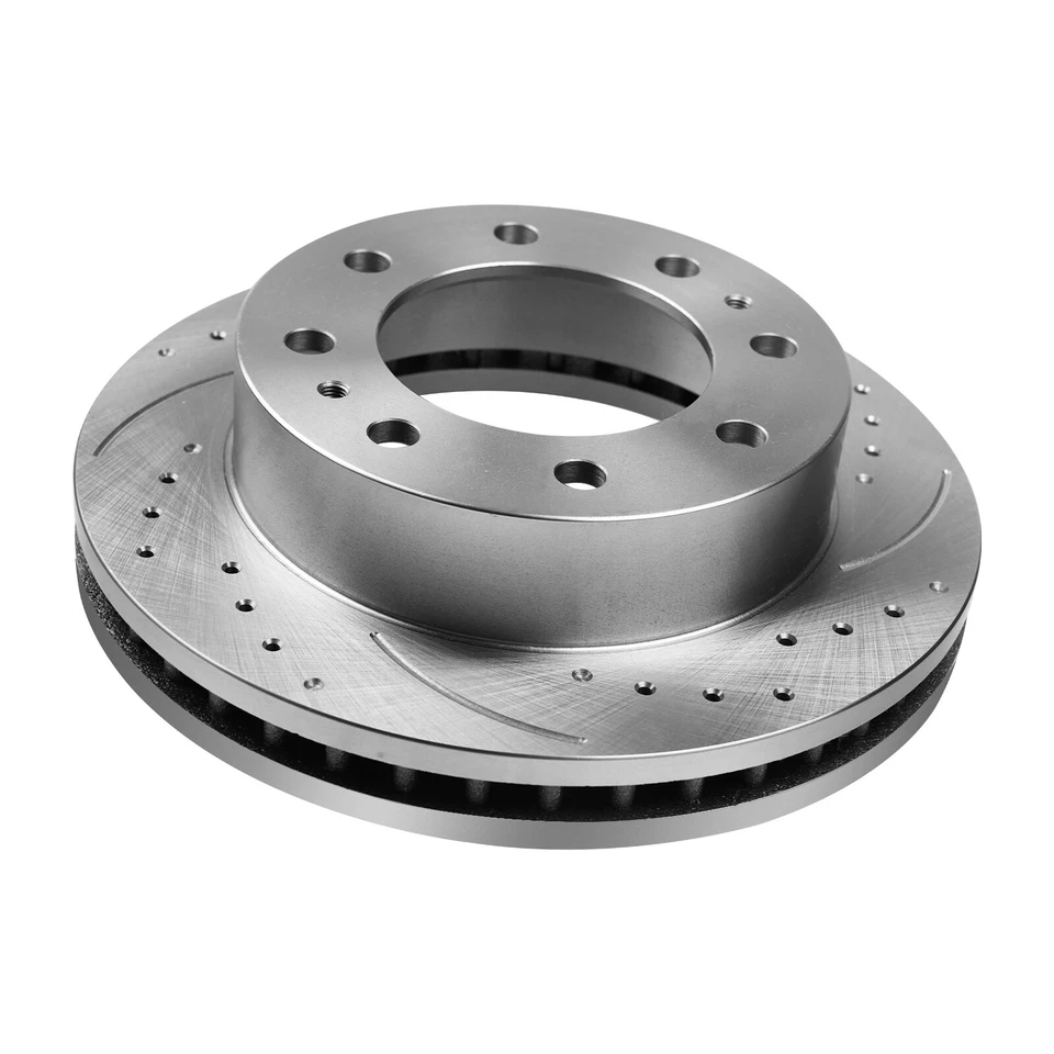 Front Drilled Rotors + Ceramic Brake Pads for Silverado Sierra 2500 HD Express Foto 2 de 4