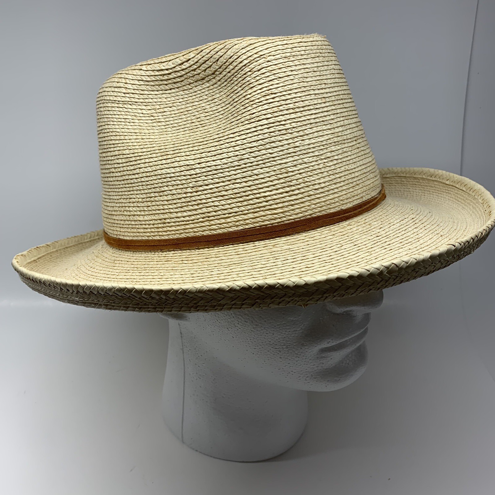 Fedora Black Hats For Men SunBody RB's Fine Palm Sloped Fedora Hat - Foto 11