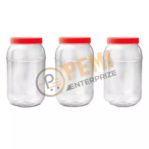 4000ml Plastic Storage Pot Clear Jar Food Containers With Screw Top Lids Candy - Picture 3 of 6