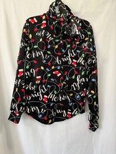No boundaries Junior Plush Christmas Lights Hoodie Pullover Women Junior XXS,S
