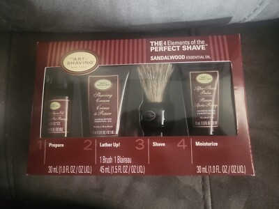 NEW The Art of Shaving Sandalwood Essential Oil Starter Kit Travel Size Dad Guft