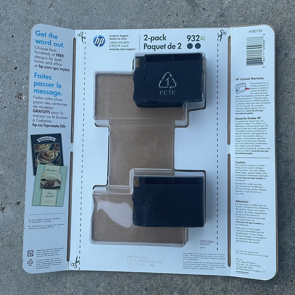 Original HP (2) 932XL 2er-Pack & (1) 933XL Gelb Cyan Magenta Tinte Neu im Karton Versiegelt Multi - Bild 3 von 4