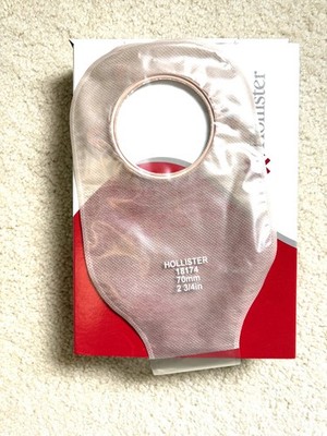 Hollister 18174 New Image Clear Drainable 12'' Ostomy Pouch 2¾'' Flange Exp 5/29