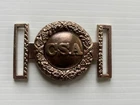 EARLY CONFEDERATE CAST BRASS 2 PIECE CSA BELT BUCKLE  REPRODUCTION. RED BRASS