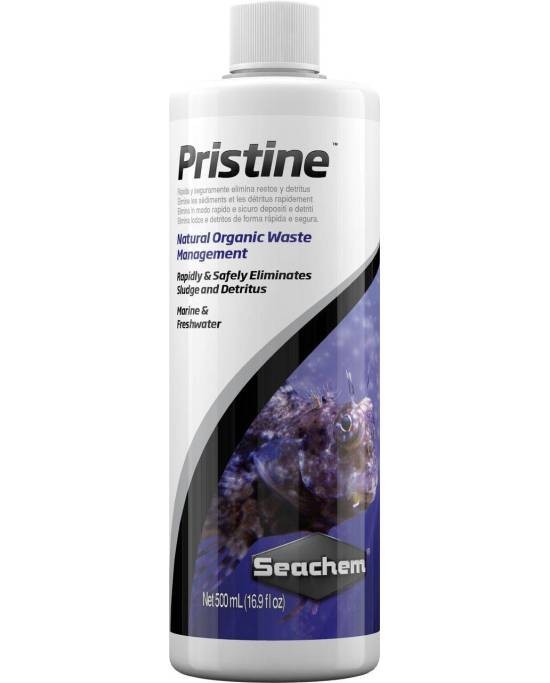 Clarificateur biologique Seachem Pristine 500mL pour l'eau de votre aquarium