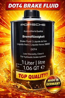 Original Porsche Bremsflüssigkeit DOT4   1 Liter   000 043 210 82   Neu