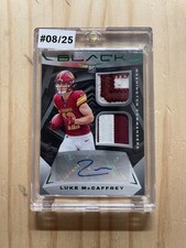 2024 Panini Black #228 Luke McCaffrey Patch Auto RC Rookie RPA /25 Commanders