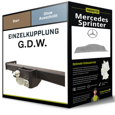 Starre Anhängerkupplung für MERCEDES Sprinter 06- Kasten/Kombi/Bus G.D.W. AHK