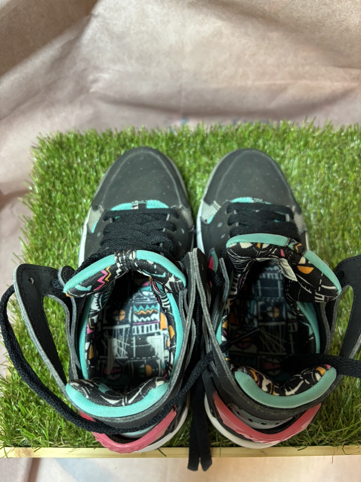 Nike Air Huarache Flight South Beach trainers, size 4 UK 705005-003 RARE image 8