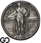 1919-D Standing Liberty Quarter *Key Denver Issue* Solid AU++, Scarce