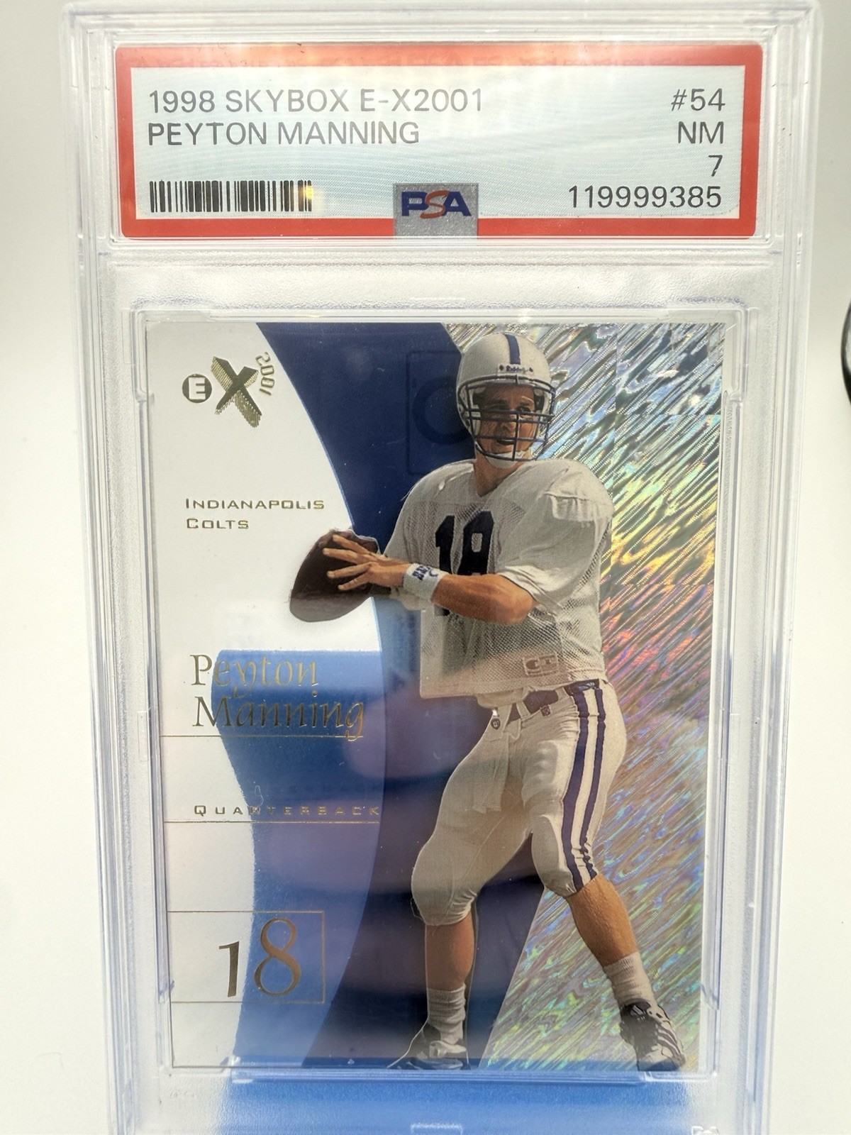 SkyBox 1998 E-X2001 Peyton Manning Rookie #54 PSA 7 Indianapolis Colts NFL