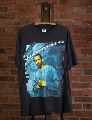 Vintage Warren G 1994 This DJ Be Rap T Shirt Black 1F2286
