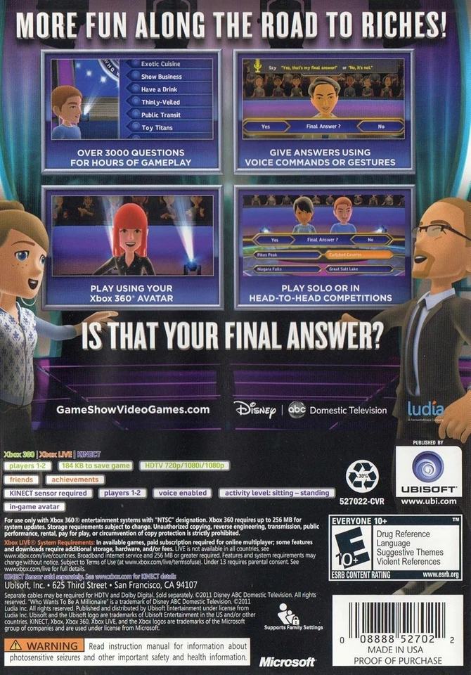 Who Wants to Be Millionaire (Microsoft Xbox 360) - Image 2 of 2