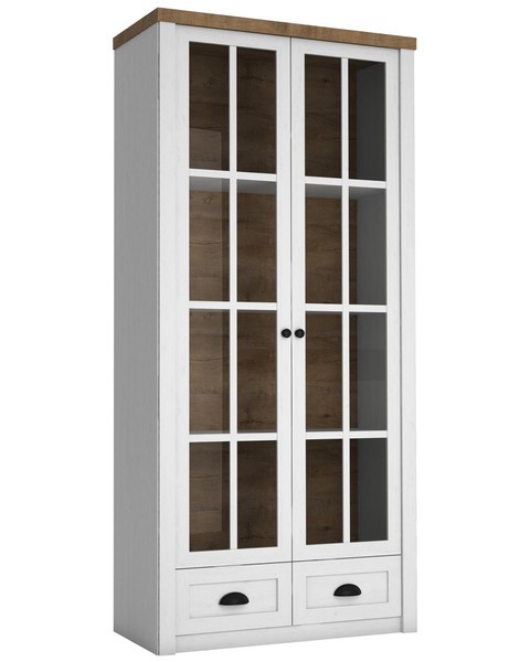 Klassisch Glas Bar Holz Schrank Glasschrank Vitrine Vitrinenschrank Wohnzimmer-image