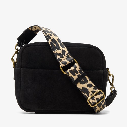 Clarks Womens Kierra Strap Black Suede Cross Body Bag Suede Casual