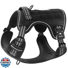 PawsPassion No Pull Dog Harness for Medium Large Dog, Heavy Duty Tactical Adj