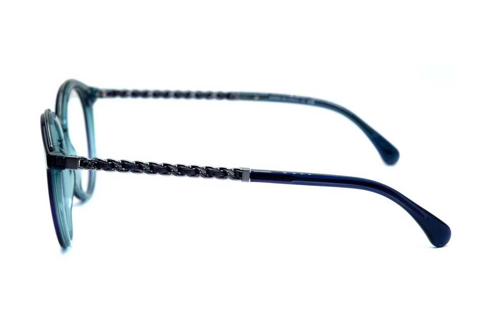 CHANEL 3349-Q c.1576 Clear top Shot Violet Green size 51/19/140 Italy Eyeglasses - Изображение 3 из 4