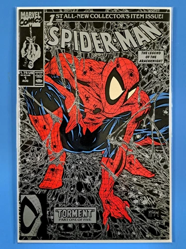 Spider-man # 1 Marvel (1990) McFarlane Silver Black Variant High Grade NM/NM+🔥