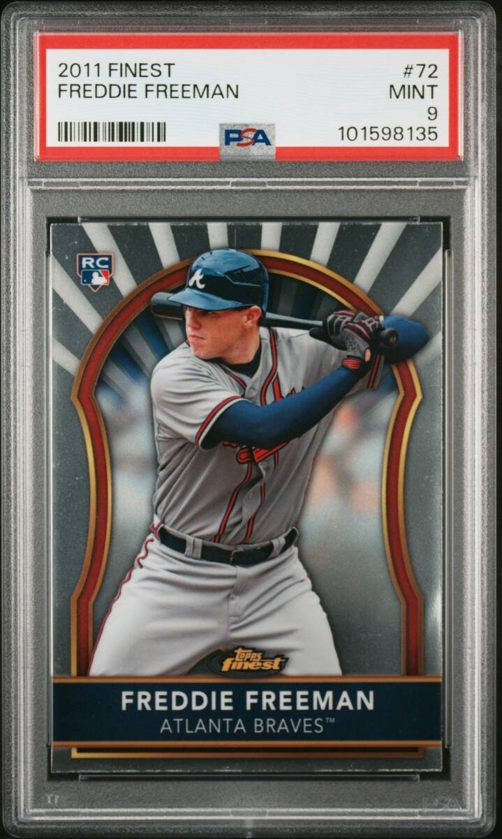 PSA 9 MINT 2011 TOPPS FINEST Freddie Freeman #72 ATLANTA BRAVES
