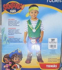 Pirate Costume Complete Outfit w/Headband 2T