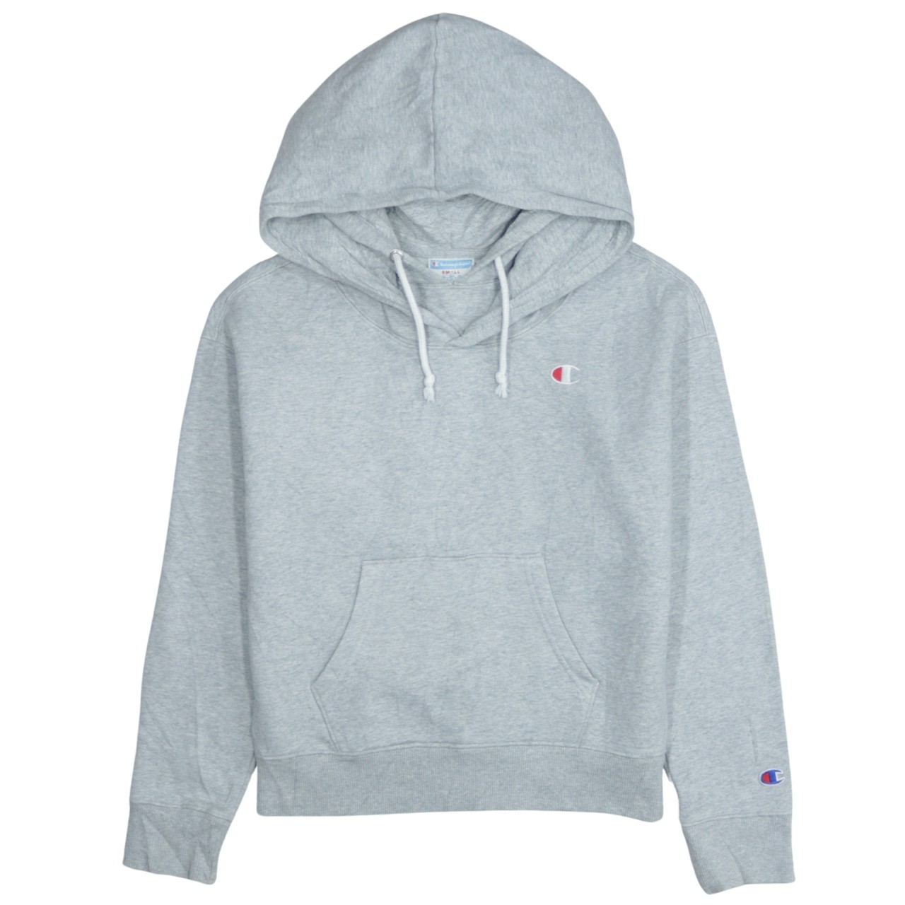 Champion Mens Hoodie Grey Reverse Weave Fleece Embroidered Logo Pullover S S