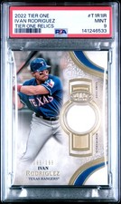 2022 TOPPS TIER ONE TIER ONE RELICS #T1R1IR IVAN RODRIGUEZ PSA 9