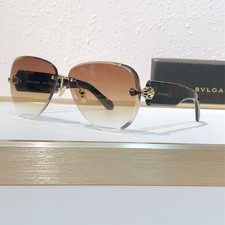 BVLGARI BV40075U Sunglasses 64-12-145 Luxury Rimless Shield Unisex Italy