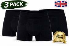 3 Pack Black Mens Incontinence Pants Washable Reusable 28 - 52 inch (XS - 8XL)
