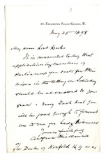 Alfred Hickman, 1st Baronet Signed Letter 1898 / Autograph British Industrialist