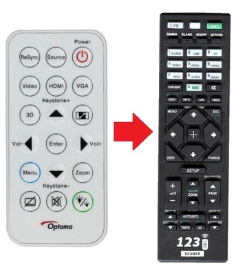 Ersatz Fernbedienung für Optoma IR29033, SP.8VH02GC01