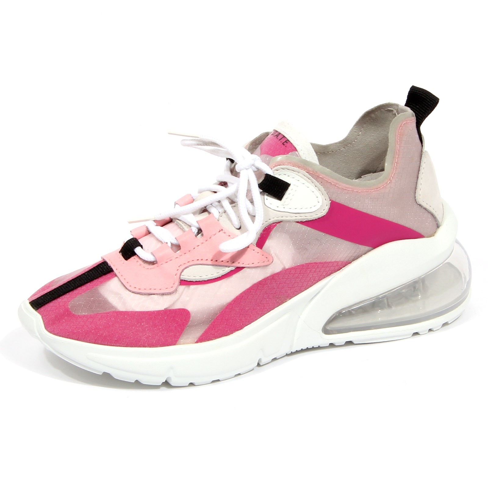 G0642 кроссовки donna DATE AURA обувь из прозрачной ткани розового цвета женщина