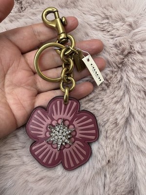 Coach Tea Rose Bag Charm With crystal | eBay