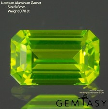 Cut stone - LuAG Lutetium Aluminum Garnet Yellow lab grown, Octagon 5x3mm 0.70ct