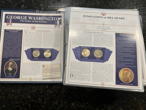 American Innovation Dollar Coin Collection Binder 42 Coins P & D Set Inserts
