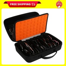 Travel Sunglasses Organizer Case 8 Slots, Portable Multiple Glasses Storage Case