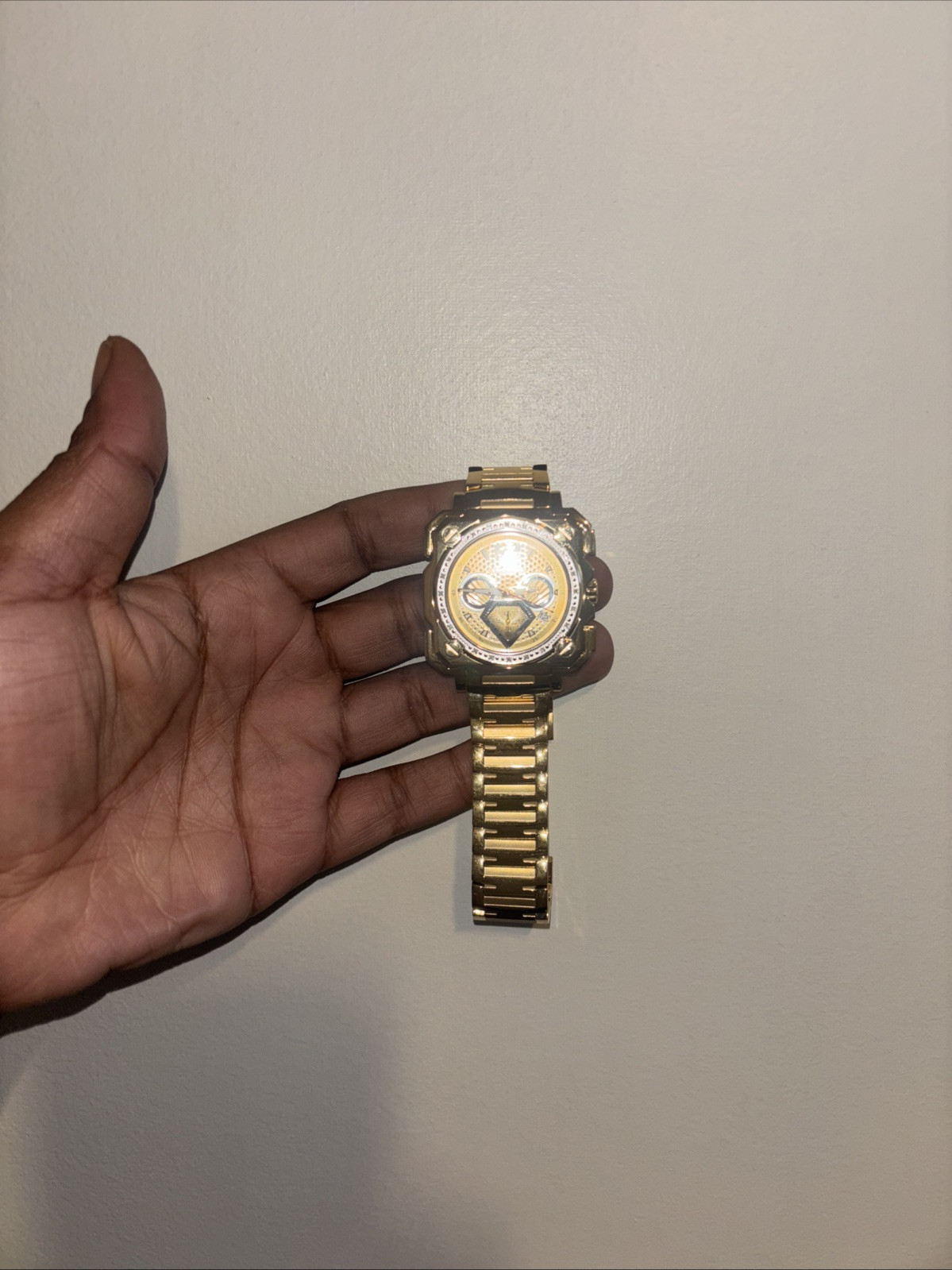 Men Aqua Master Jojo Jojino Joe Rodeo Yellow Metal Band 45mm