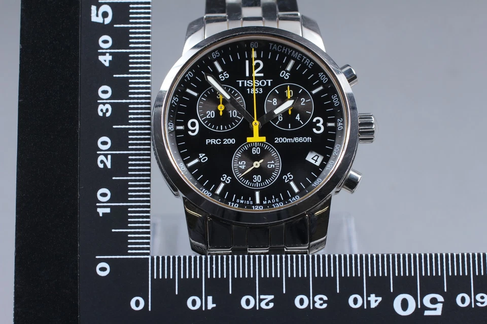 Vtg [Near MINT] Tissot 1853 PRC 200 T461 Chronograph Mens Watch From JAPAN - image 3 of 4