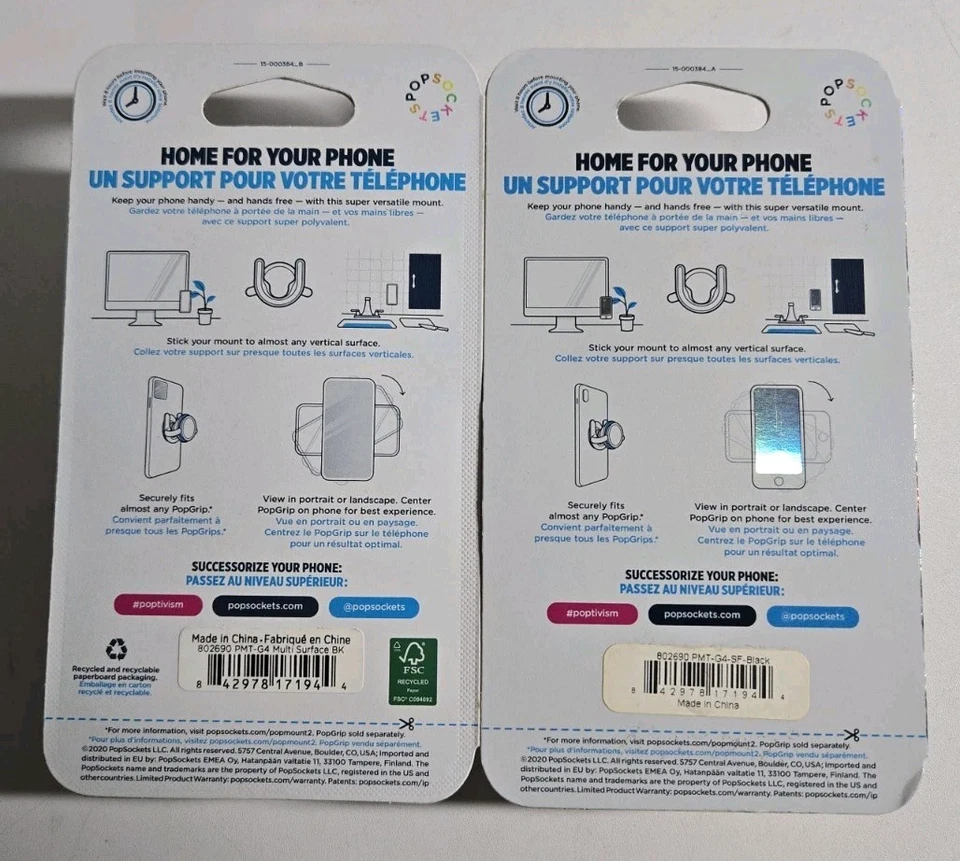 2 PopSockets Popmount 2 Multi Surface Phone Mount Clip Holder - Image 2 of 4