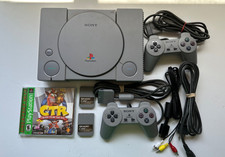 Sony Playstation One PS1 Console Bundle Lot Complete w/ 2 Controllers and Game