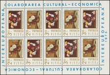 Romania 3258-3259 INTEREUROPA 1975 - MINIATURE SHEET ** / MNH
