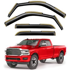 in-Channel Window Rain Guards Fit for Truck Dodge RAM 2500 3500 2019-2026 Cre...