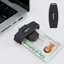 CAC Reader, DOD Military USB C Common Access CAC Card Reader, USB Smartfold Type