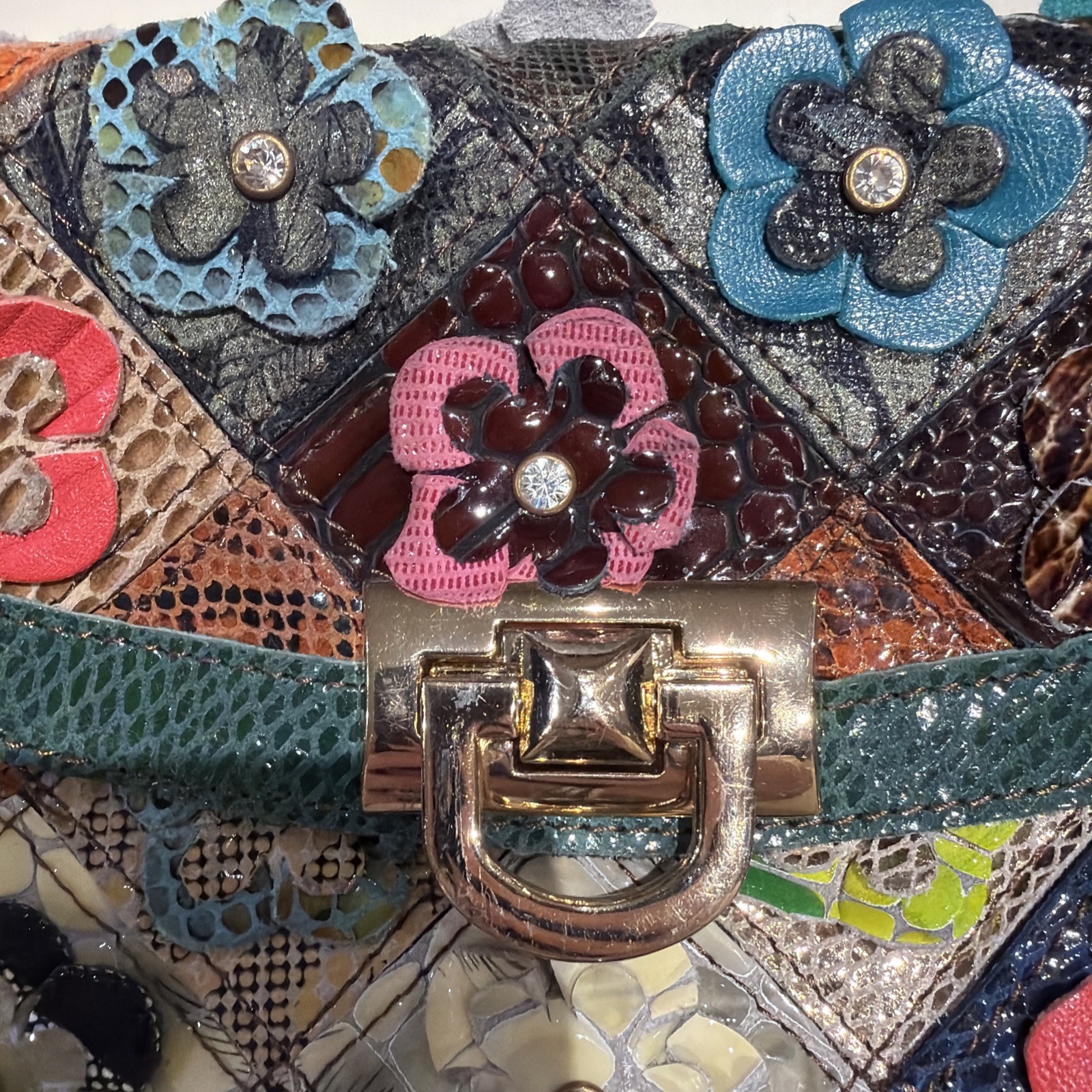 Bohemian Boho Style Patchwork Leather Shoulder Bag - image 7