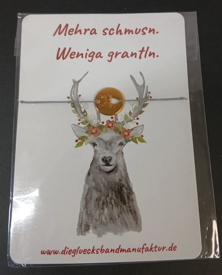 Armband Glücksband auf Karte