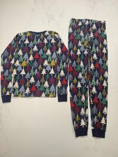 Hanna Andersson Printed Pajamas Set Navy Modern Cozy Bundle of 2 - Boys 12