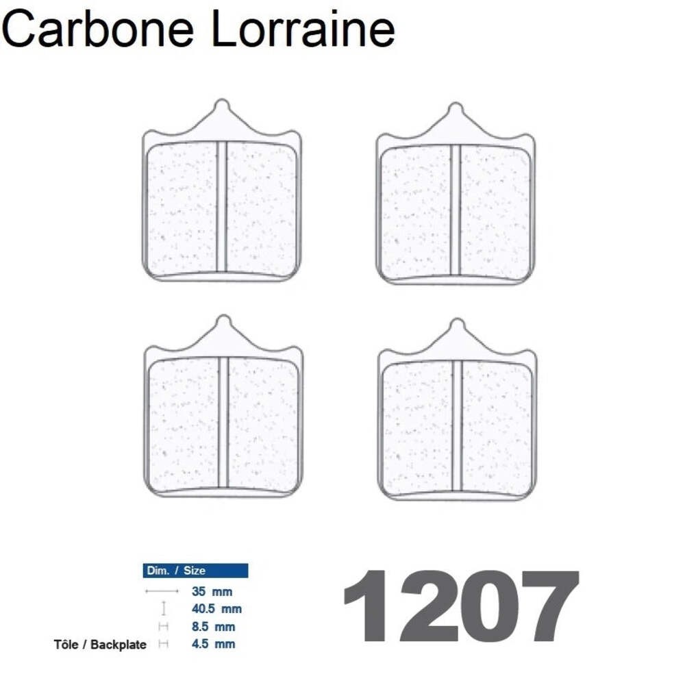 Plaquettes de frein Carbone Lorraine 1207 XBK5 sans fading