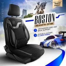 Sitzbezüge passend für VW T4 T5 T6 in Alcantara Schwarz-Grau mit Rückentasche