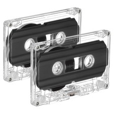 2 Pcs Blank Cassette Tape 30 Minute Recordable Audio Cassettes with Clear Cas...